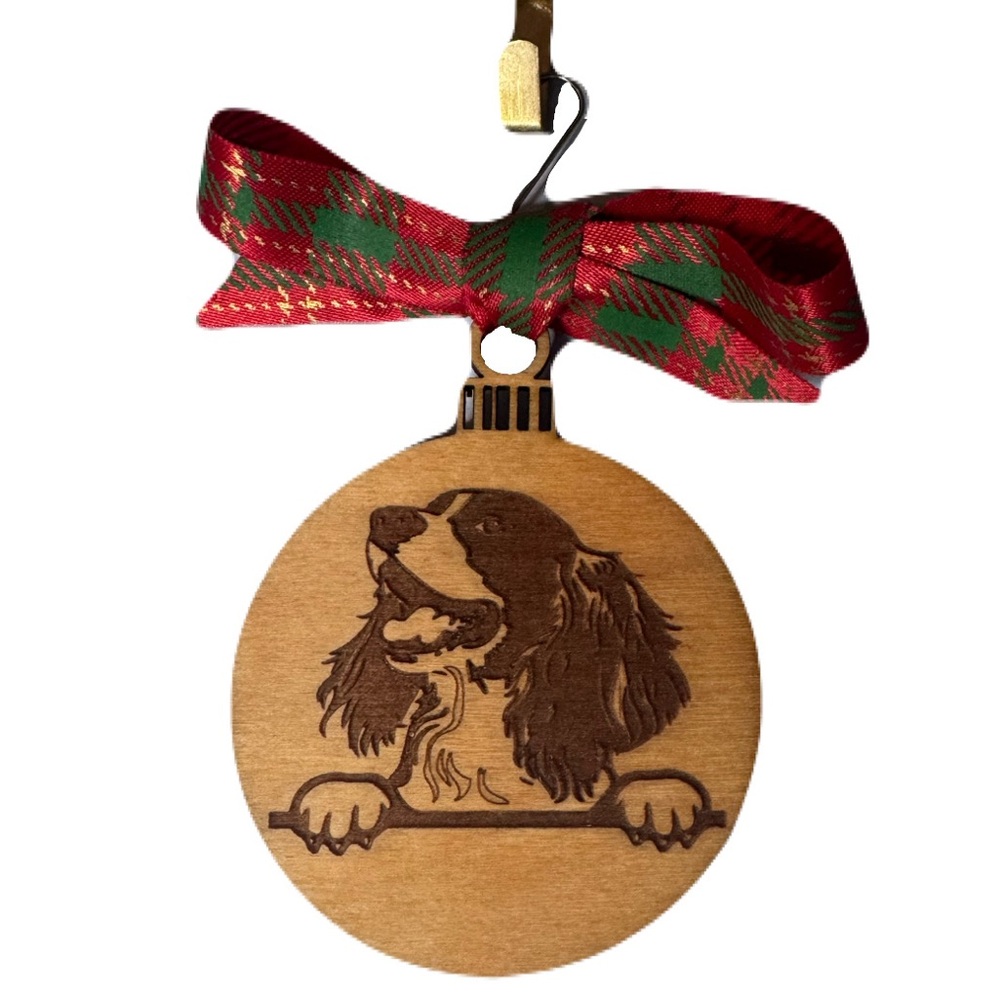 English Springer Spaniel Holiday Ornament